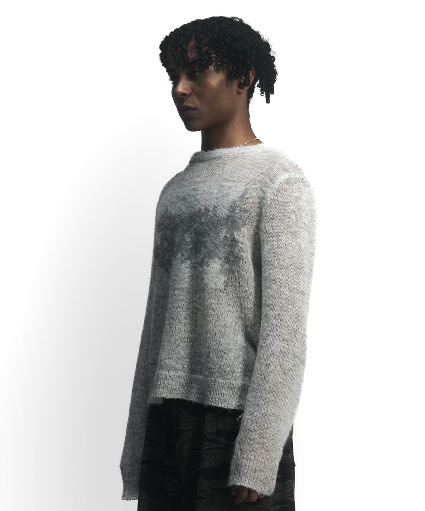 Palm mohair knit